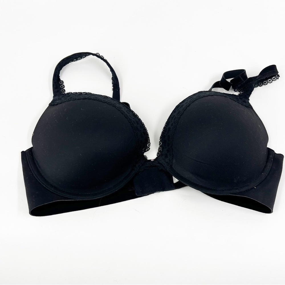 ✅ SECRET PUSH UP PIGEONNANT BLACK BRA‎ SIZE 36D